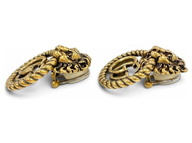 Orecchini a clip Gucci GG Marmont Lion Head D'oro - vista 3