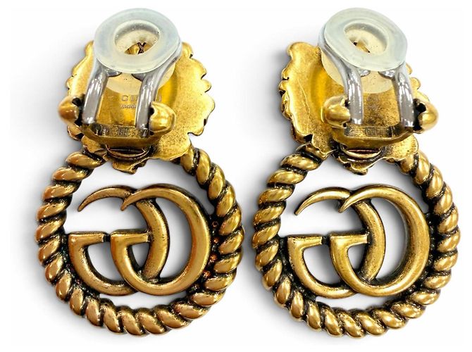 Orecchini a clip Gucci GG Marmont Lion Head D'oro - vista 4