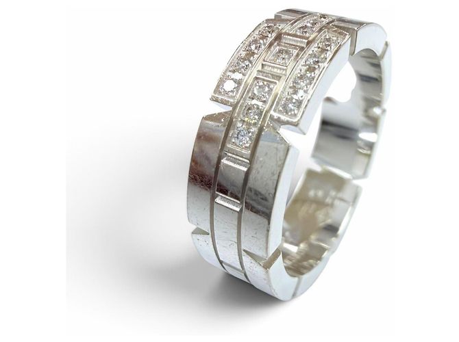 Bague Cartier B4064356 Tank Française Diamants Doré - vue 4