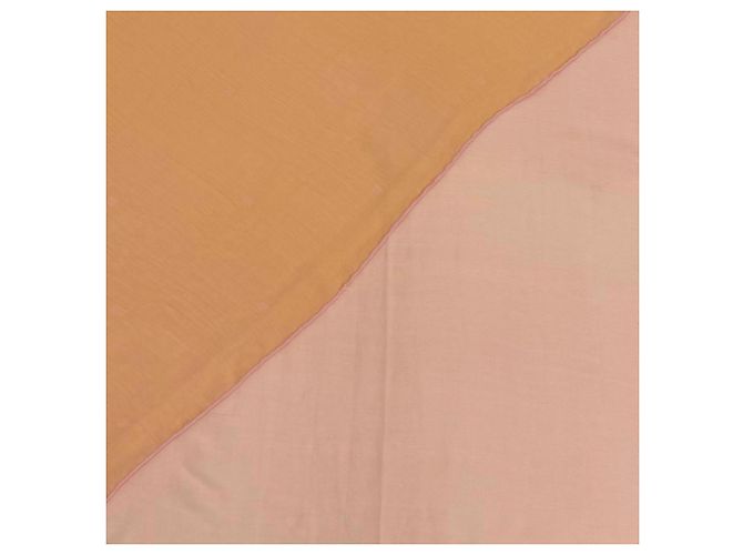 Hermès Estola reversível de seda Hermes Rosa Laranja - vista 4