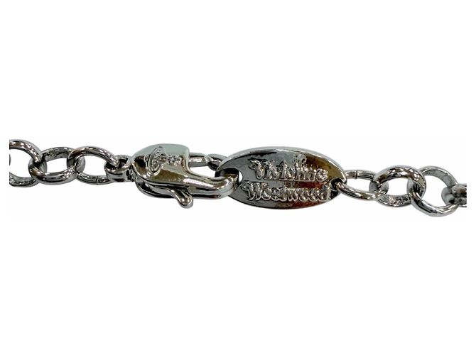 Collana Vivienne Westwood Orb Small Howlite Argento Bianco - vista 8