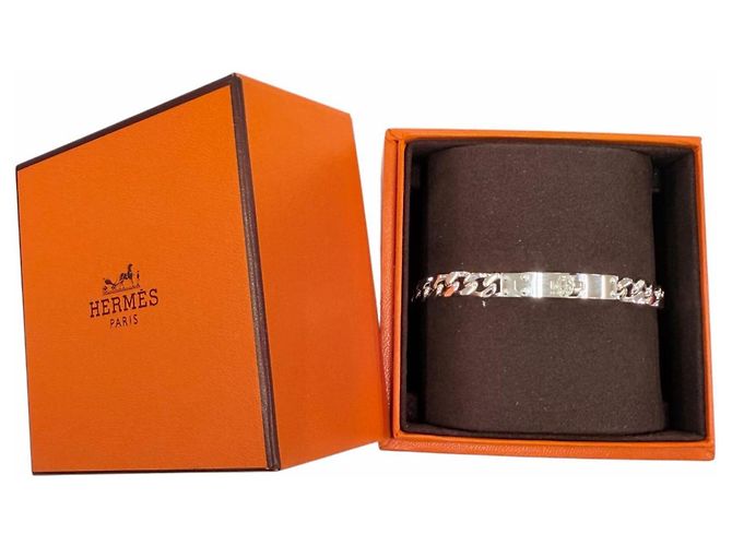 Hermès Bracciale Gourmet Hermes Kelly Charm Argento - vista 2