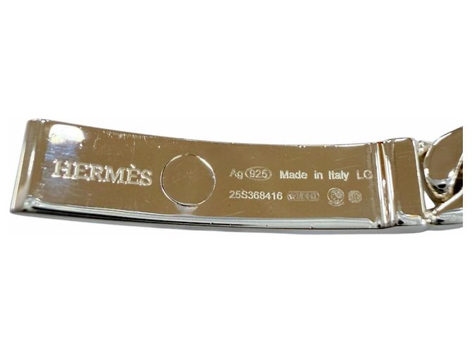 Hermès Bracciale Gourmet Hermes Kelly Charm Argento - vista 7