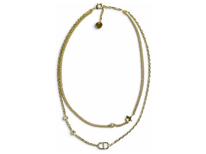 Collar doble Christian Dior DIOR Petit CD Dorado - vista 3