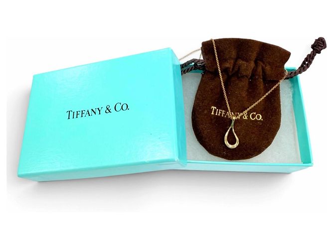Autre Marque Collier pendentif Tiffany Open Teardrop Doré - vue 2