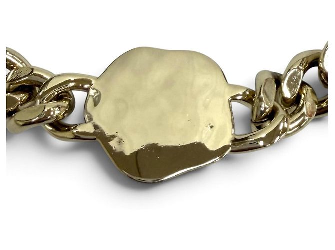 Chanel B22S Strass Coco Mark Eco Pearl Choker Halskette Weiß Golden - Ansicht 6