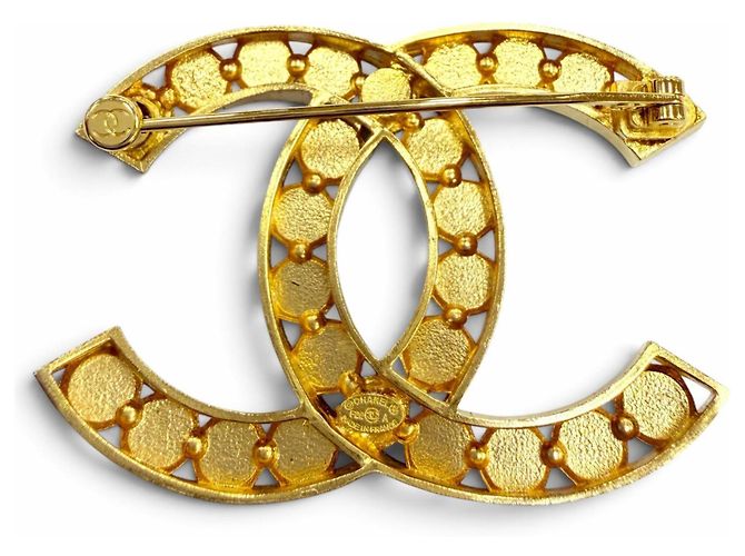 Spilla strass Chanel P22A Médie d'Art Collection D'oro - vista 3