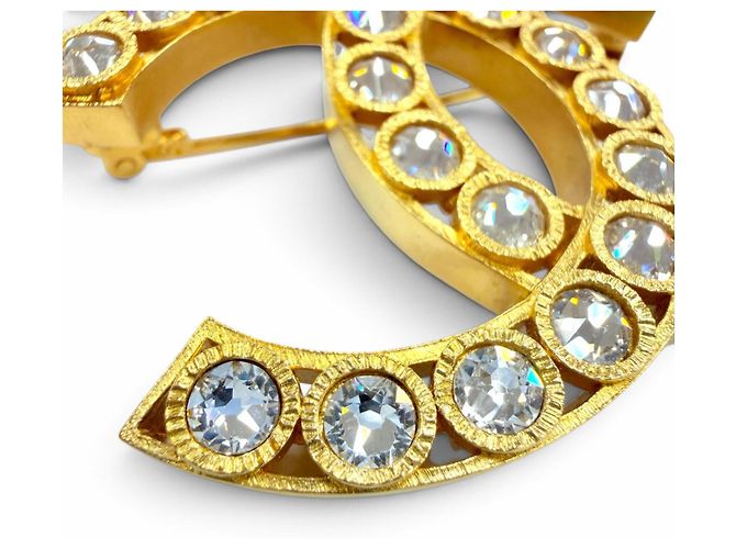 Spilla strass Chanel P22A Médie d'Art Collection D'oro - vista 6