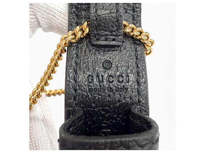 Gucci GG Marmont Leder-Lippenstiftetui Schwarz - Ansicht 12