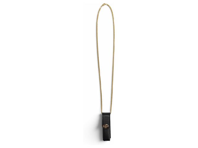 Gucci GG Marmont Leder-Lippenstiftetui Schwarz - Ansicht 3