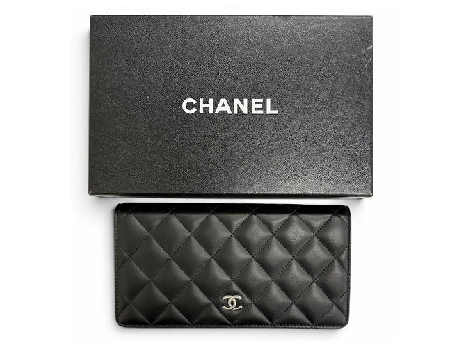 Timeless Cartera larga Chanel de piel de cordero negra Negro - vista 2