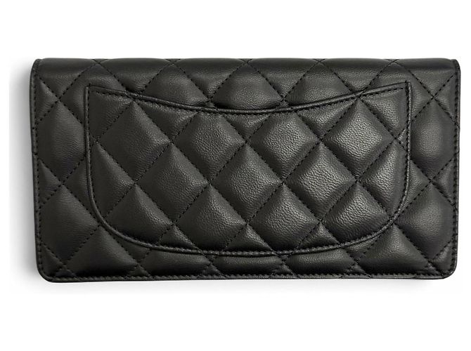 Timeless Cartera larga Chanel de piel de cordero negra Negro - vista 3