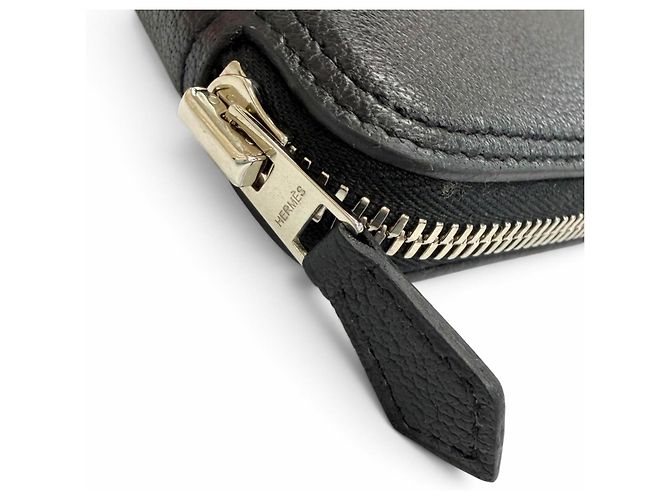 Hermès Bolso Tote HERMES Silky Pop Bolduc Check Leather Buffle Skipper Negro - vista 10