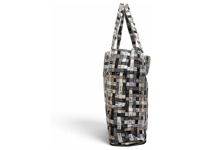 Hermès Bolso Tote HERMES Silky Pop Bolduc Check Leather Buffle Skipper Negro - vista 5