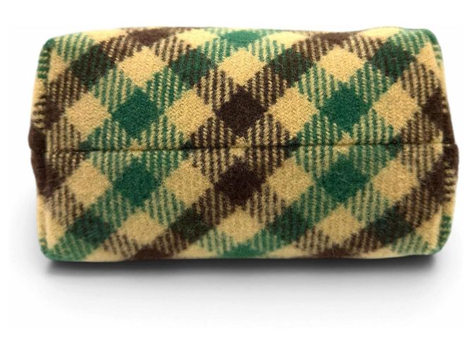 Miu Miu 5NE841 Spirit Gabardine Pouch Marrone Verde - vista 5
