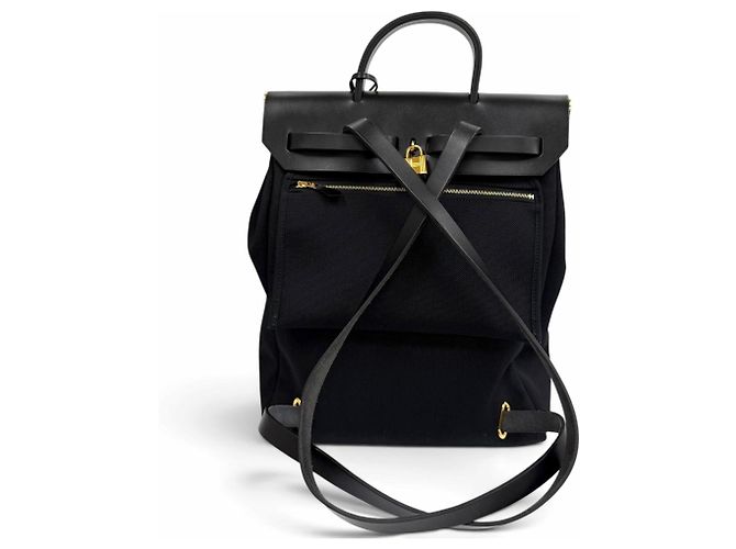 Hermès Herbag Zip Ad PM Rucksack Schwarz - Ansicht 4