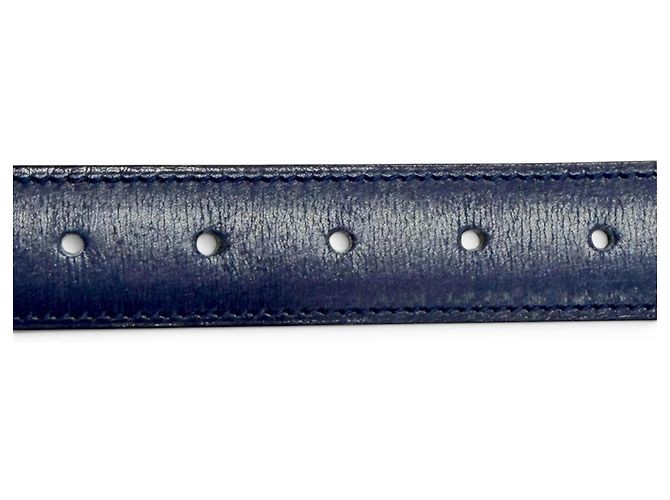 Hermès Hermes Vintage 1993 Leather Belt Blue Navy blue - view 5