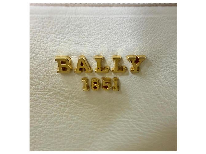 Borsa a tracolla in pelle con catena Bally VIVA XS 03 in Ivory Crudo - vista 10