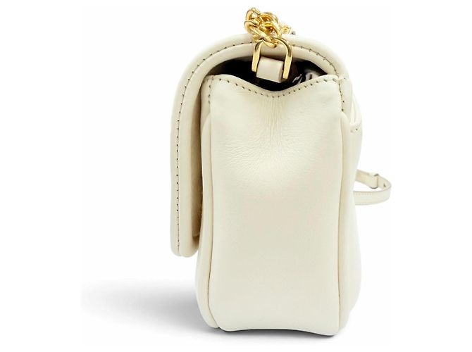 Borsa a tracolla in pelle con catena Bally VIVA XS 03 in Ivory Crudo - vista 5