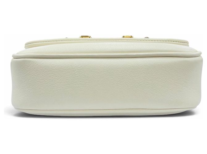 Borsa a tracolla in pelle con catena Bally VIVA XS 03 in Ivory Crudo - vista 6