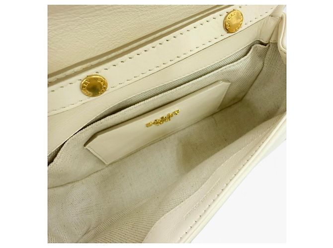 Borsa a tracolla in pelle con catena Bally VIVA XS 03 in Ivory Crudo - vista 7