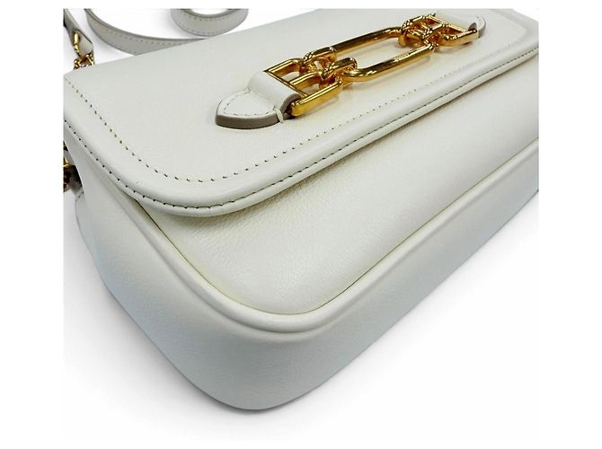 Borsa a tracolla in pelle con catena Bally VIVA XS 03 in Ivory Crudo - vista 8