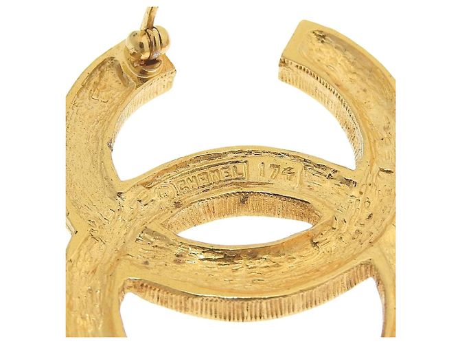 Broche Chanel Coco Mark avec strass Doré - vue 3