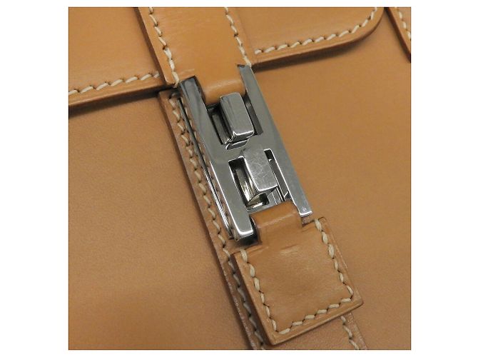 Hermès Bolso de mano Hermes HERMES Drag 37 Castaño - vista 9