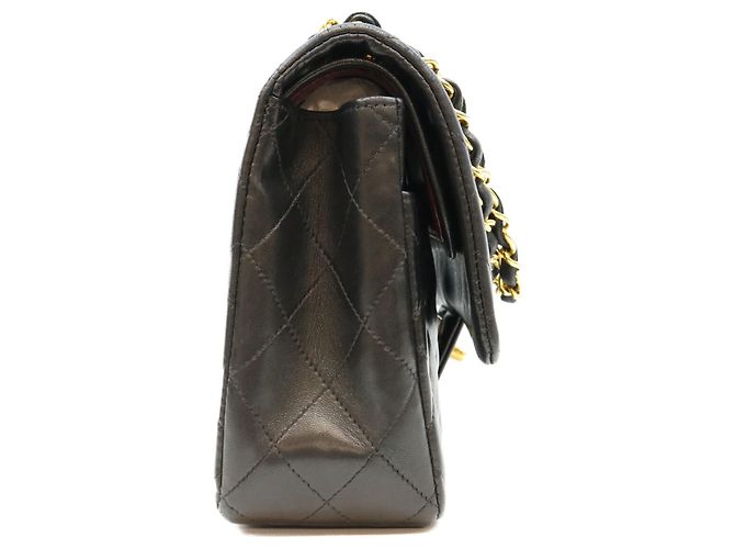 Bolso de hombro Chanel de piel de cordero acolchada negra Negro - vista 2