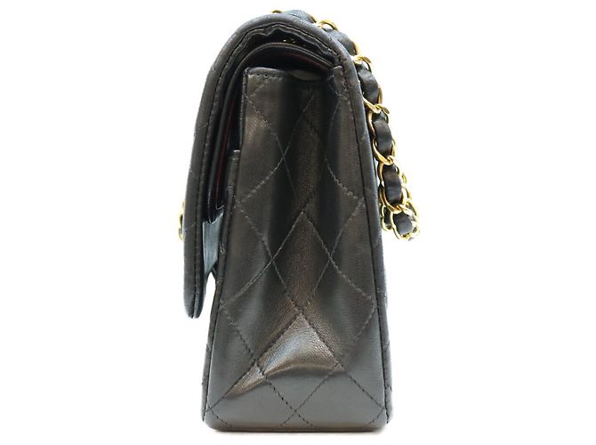 Bolso de hombro Chanel de piel de cordero acolchada negra Negro - vista 4