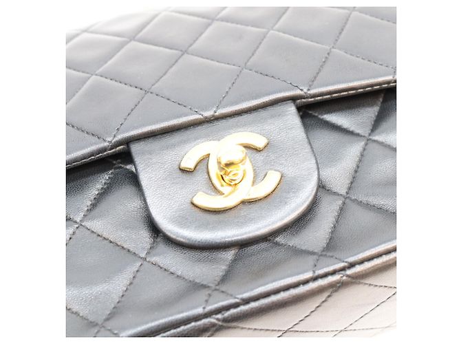 Bolso de hombro Chanel de piel de cordero acolchada negra Negro - vista 6