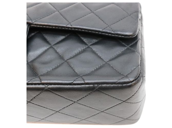 Bolso de hombro Chanel de piel de cordero acolchada negra Negro - vista 7