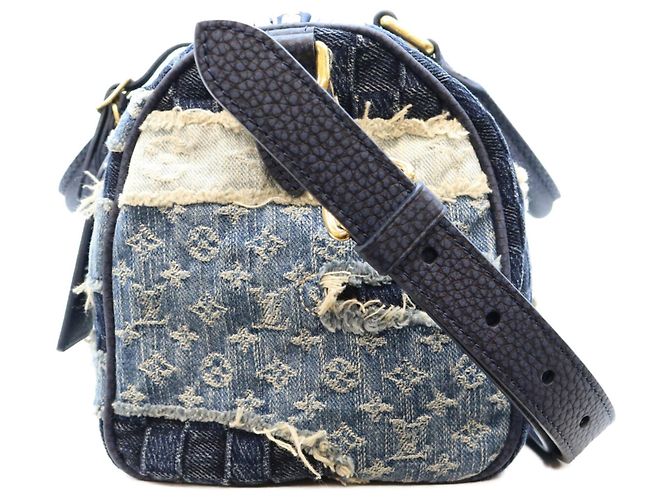 Borsa Louis Vuitton Damier Denim & Monogram Patchwork - vista 2