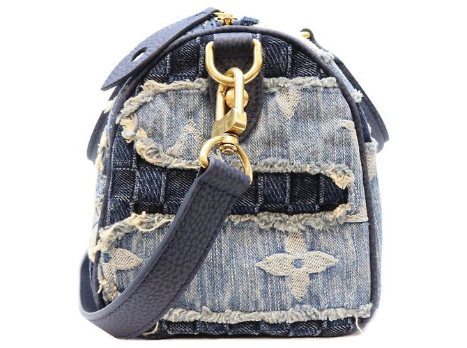 Borsa Louis Vuitton Damier Denim & Monogram Patchwork - vista 4