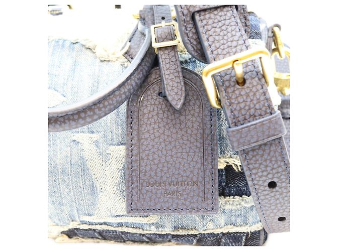 Borsa Louis Vuitton Damier Denim & Monogram Patchwork - vista 7