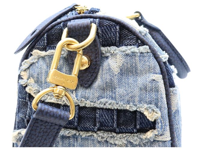 Borsa Louis Vuitton Damier Denim & Monogram Patchwork - vista 8