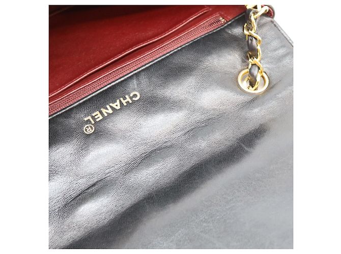 Borsa a tracolla Chanel A01165 Diana 25 in pelle d'agnello nera Nero - vista 11