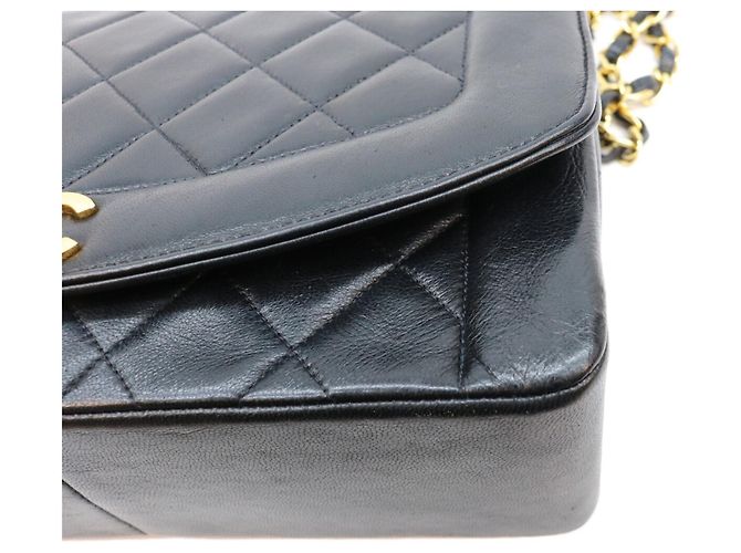 Borsa a tracolla Chanel A01165 Diana 25 in pelle d'agnello nera Nero - vista 6