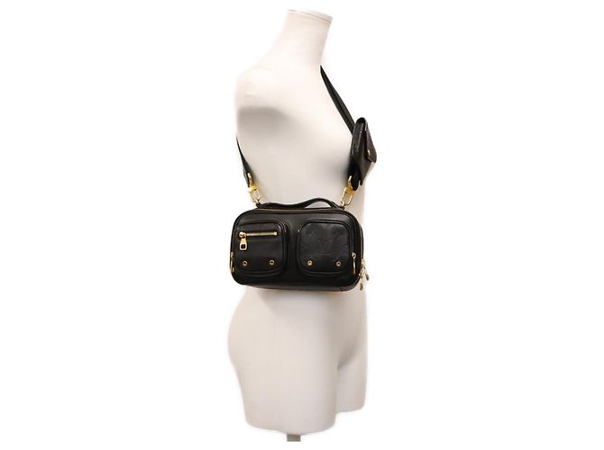 Louis Vuitton Utility Crossbody Schultertasche aus Kalbsleder Schwarz - Ansicht 13
