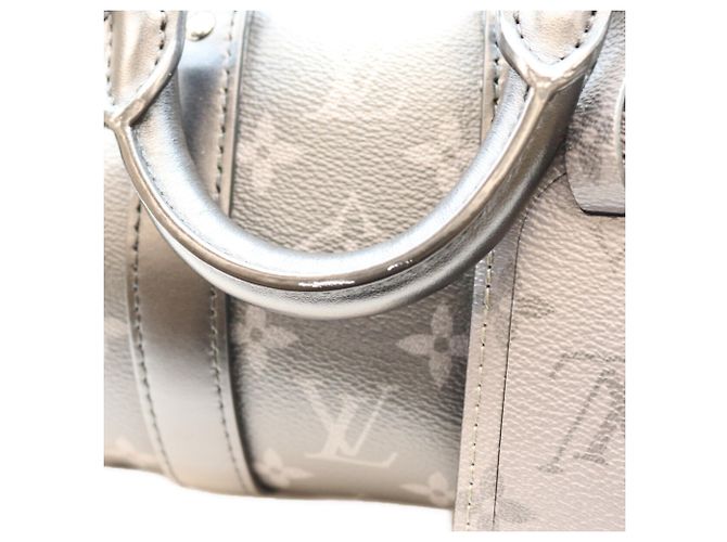 Louis Vuitton Monogram Eclipse Keepall Bandoulière 25 Boston Bag Black - view 6