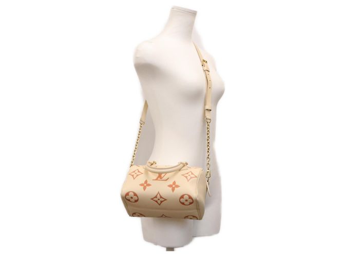 Borsa a tracolla Louis Vuitton Empreinte Crème Rose Trianon Speedy Bandoulière 20 Beige - vista 12