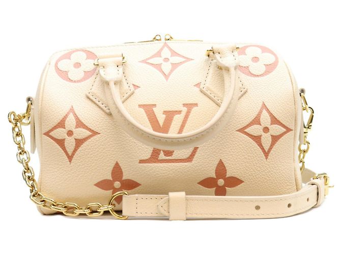 Borsa a tracolla Louis Vuitton Empreinte Crème Rose Trianon Speedy Bandoulière 20 Beige - vista 3
