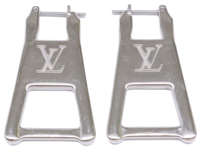 Orecchini a lobo Louis Vuitton MP3016 Silver Zip Argento - vista 6