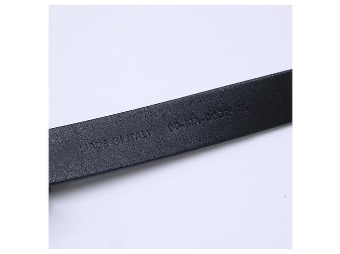 Christian Dior schmaler Ledergürtel mit Schnalle Schwarz Golden - Ansicht 7