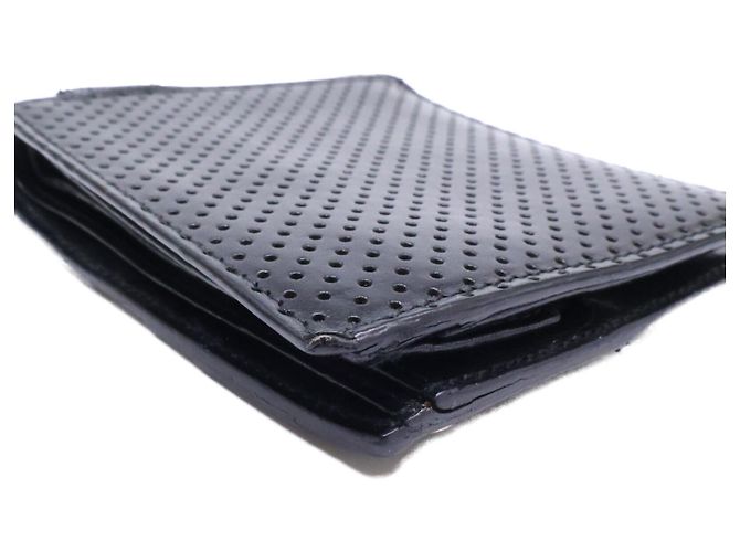 Christian Dior Dior Homme Leather Patchwork Bi-fold Wallet Black - view 10