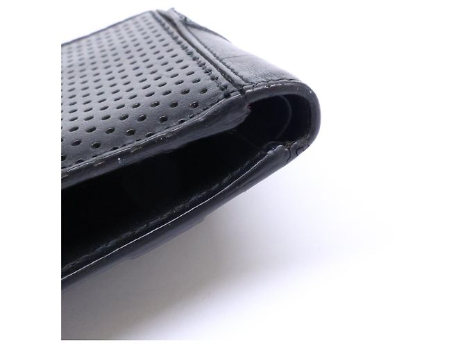 Christian Dior Dior Homme Leather Patchwork Bi-fold Wallet Black - view 11