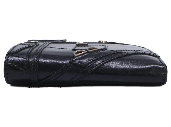 Christian Dior Dior Homme Leather Patchwork Bi-fold Wallet Black - view 4