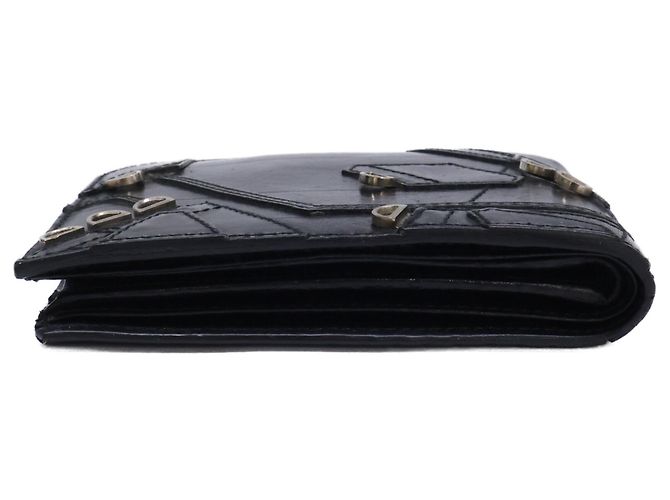 Christian Dior Dior Homme Leather Patchwork Bi-fold Wallet Black - view 5