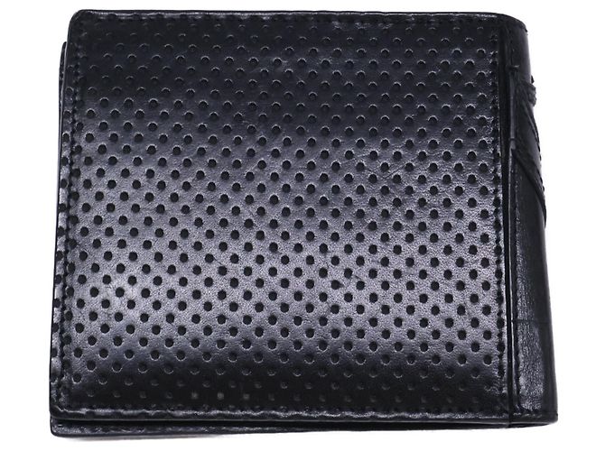 Christian Dior Dior Homme Leather Patchwork Bi-fold Wallet Black - view 6