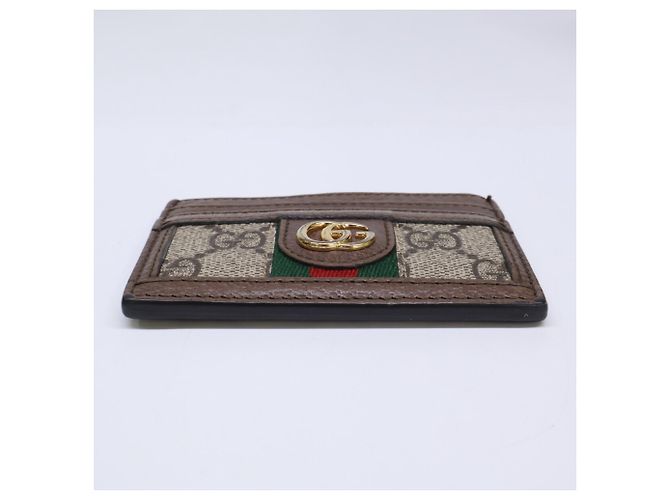 Gucci Ophidia GG Supreme Brown Card Case Castaño - vista 5